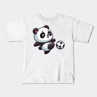 Football panda Soccer player Kids T-Shirt